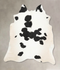 Black and White X-Large Brazilian Cowhide Rug 7'1