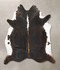 Chocolate and White XX-Large Brazilian Cowhide Rug 7'9