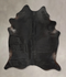 Solid Black XX-Large Brazilian Cowhide Rug 7'8