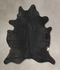 Solid Black XX-Large Brazilian Cowhide Rug 8'0