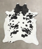 Black and White XX-Large Brazilian Cowhide Rug 8'2