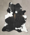 Black and White X-Large Brazilian Cowhide Rug 7'8