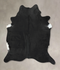 Solid Black XX-Large Brazilian Cowhide Rug 7'8