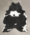 Black and White Large Brazilian Cowhide Rug 7'1