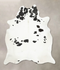 Black and White XX-Large Brazilian Cowhide Rug 9'0