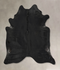 Solid Black X-Large Brazilian Cowhide Rug 7'6