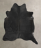 Solid Black XX-Large Brazilian Cowhide Rug 8'1