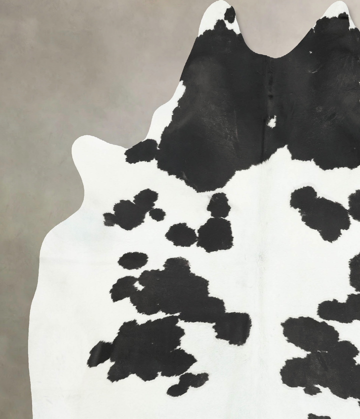 Black and White XX-Large Brazilian Cowhide Rug 8'9"H x 7'5"W #B16132 by Hudson Hides