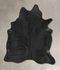 Solid Black X-Large Brazilian Cowhide Rug 7'1