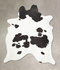 Black and White XX-Large Brazilian Cowhide Rug 8'5