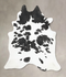 Black and White XX-Large Brazilian Cowhide Rug 8'9