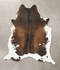 Chocolate and White XX-Large Brazilian Cowhide Rug 8'3