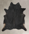 Solid Black XX-Large Brazilian Cowhide Rug 7'8
