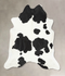 Black and White XX-Large Brazilian Cowhide Rug 7'11