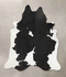 Black and White XX-Large Brazilian Cowhide Rug 7'10