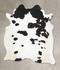 Black and White X-Large Brazilian Cowhide Rug 7'9