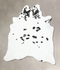 Black and White XX-Large Brazilian Cowhide Rug 8'6