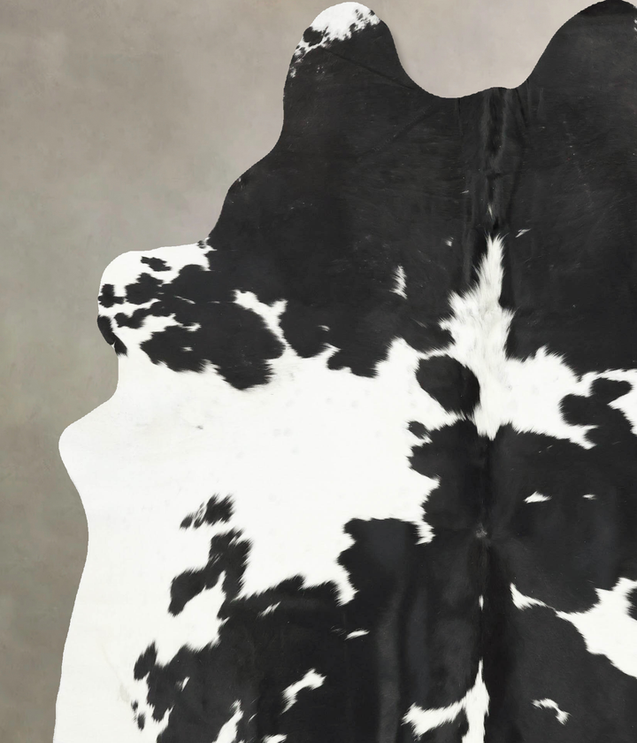 Black and White XX-Large Brazilian Cowhide Rug 8'1"H x 6'5"W #B16230 by Hudson Hides