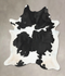 Black and White XX-Large Brazilian Cowhide Rug 7'10