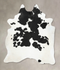 Black and White XX-Large Brazilian Cowhide Rug 8'10