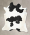 Black and White XX-Large Brazilian Cowhide Rug 8'5