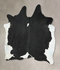 Black and White X-Large Brazilian Cowhide Rug 7'4