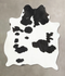 Black and White X-Large Brazilian Cowhide Rug 7'7