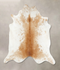 Beige and White XX-Large Brazilian Cowhide Rug 8'6