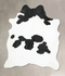 Black and White XX-Large Brazilian Cowhide Rug 7'11