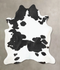 Black and White XX-Large Brazilian Cowhide Rug 7'10