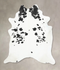 Black and White XX-Large Brazilian Cowhide Rug 8'3