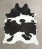 Black and White X-Large Brazilian Cowhide Rug 7'10