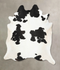 Black and White XX-Large Brazilian Cowhide Rug 9'0