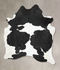 Black and White XX-Large Brazilian Cowhide Rug 9'1