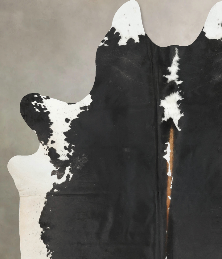 Black and White XX-Large Brazilian Cowhide Rug 8'3"H x 6'10"W #B16284 by Hudson Hides