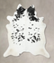 Black and White XX-Large Brazilian Cowhide Rug 7'8