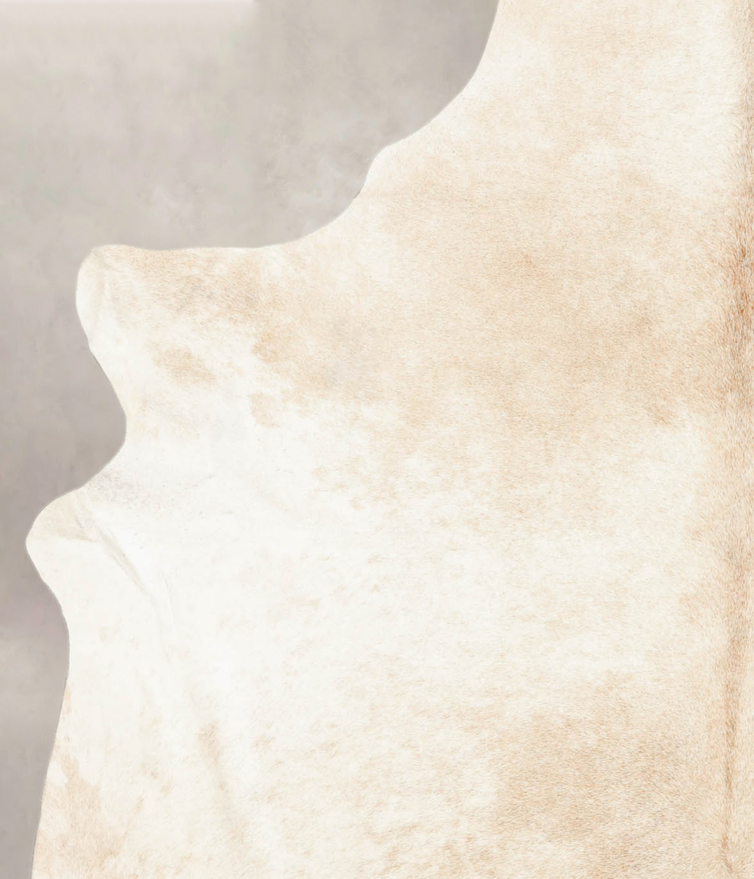 Beige and White X-Large Brazilian Cowhide Rug 7'5"H x 6'1"W #B1633 by