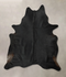 Solid Black XX-Large Brazilian Cowhide Rug 8'5