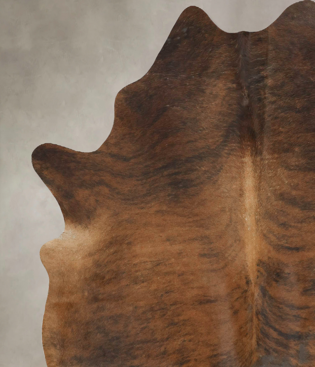 Dark Brindle X-Large Brazilian Cowhide Rug 7'3"H x 5'11"W #B16372 by H