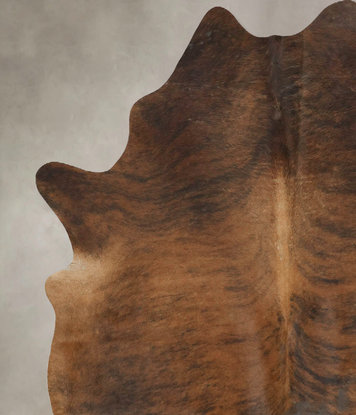Dark Brindle X-Large Brazilian Cowhide Rug 7'3"H x 5'11"W #B16372 by Hudson Hides