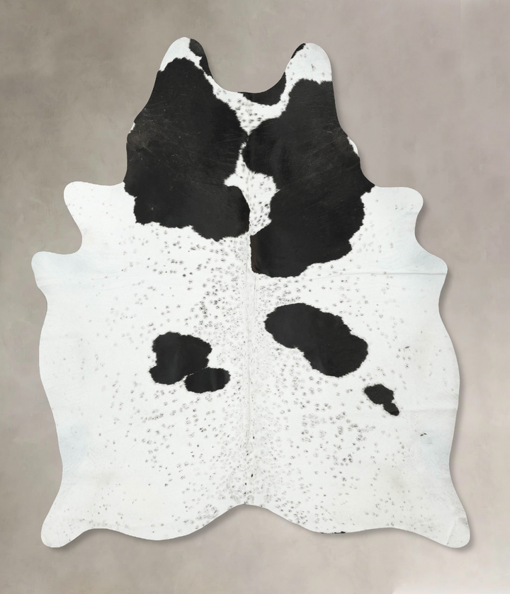 Black and White XX-Large Brazilian Cowhide Rug 7'11"H x 6'6"W #B16387 by Hudson Hides