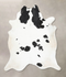 Black and White XX-Large Brazilian Cowhide Rug 8'8