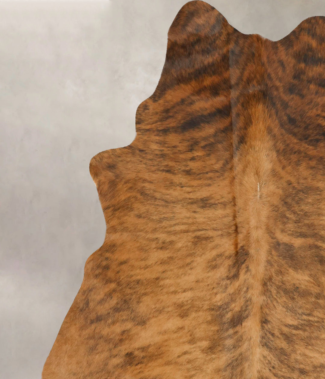 Medium Brindle X-Large Brazilian Cowhide Rug 7'3"H x 6'6"W #B16432 by
