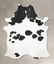 Black and White XX-Large Brazilian Cowhide Rug 9'0