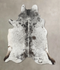 Salt and Pepper Black X-Large Brazilian Cowhide Rug 7'0