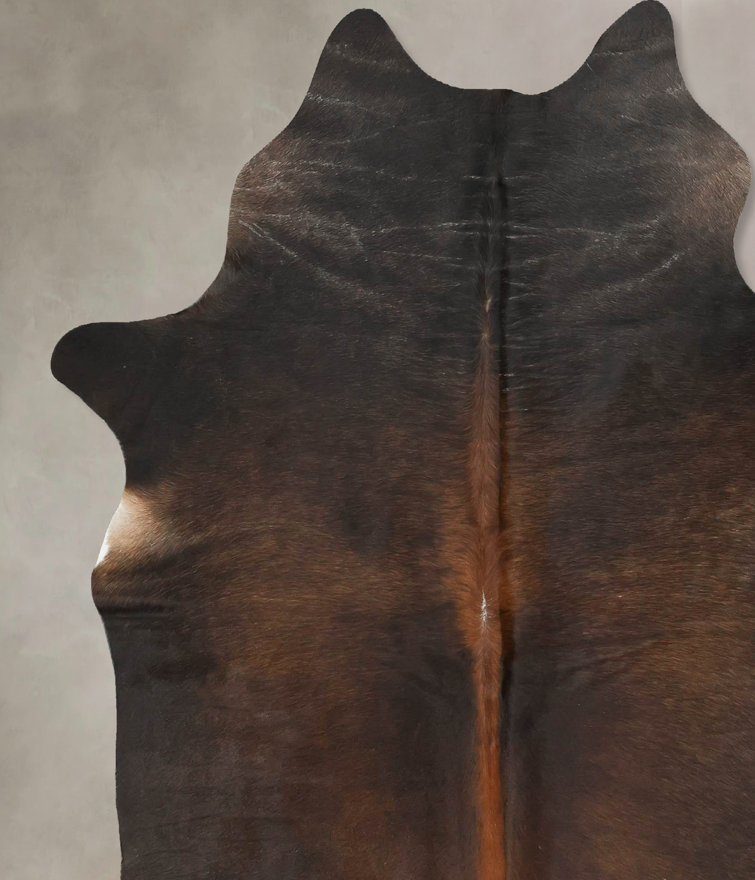Chocolate X-Large Brazilian Cowhide Rug 7'4"H x 6'6"W #B16480 by Hudso