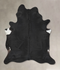 Solid Black XX-Large Brazilian Cowhide Rug 8'8