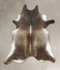 Grey with Beige XX-Large Brazilian Cowhide Rug 8'7