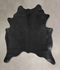 Solid Black X-Large Brazilian Cowhide Rug 7'5