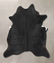 Solid Black XX-Large Brazilian Cowhide Rug 7'9